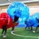 Организация развлечения бампербол на базе отдыха Журавушка в Ленинградской области